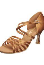 Diamant 218-507-379-Soulier DanceArt Competition Alina Semelle Suede 3" SatinTan Foncé