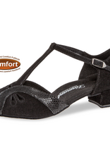 Diamant 019-029-208-Soulier de Danse Talon Bloc 1" Semelle Suede-NOIR