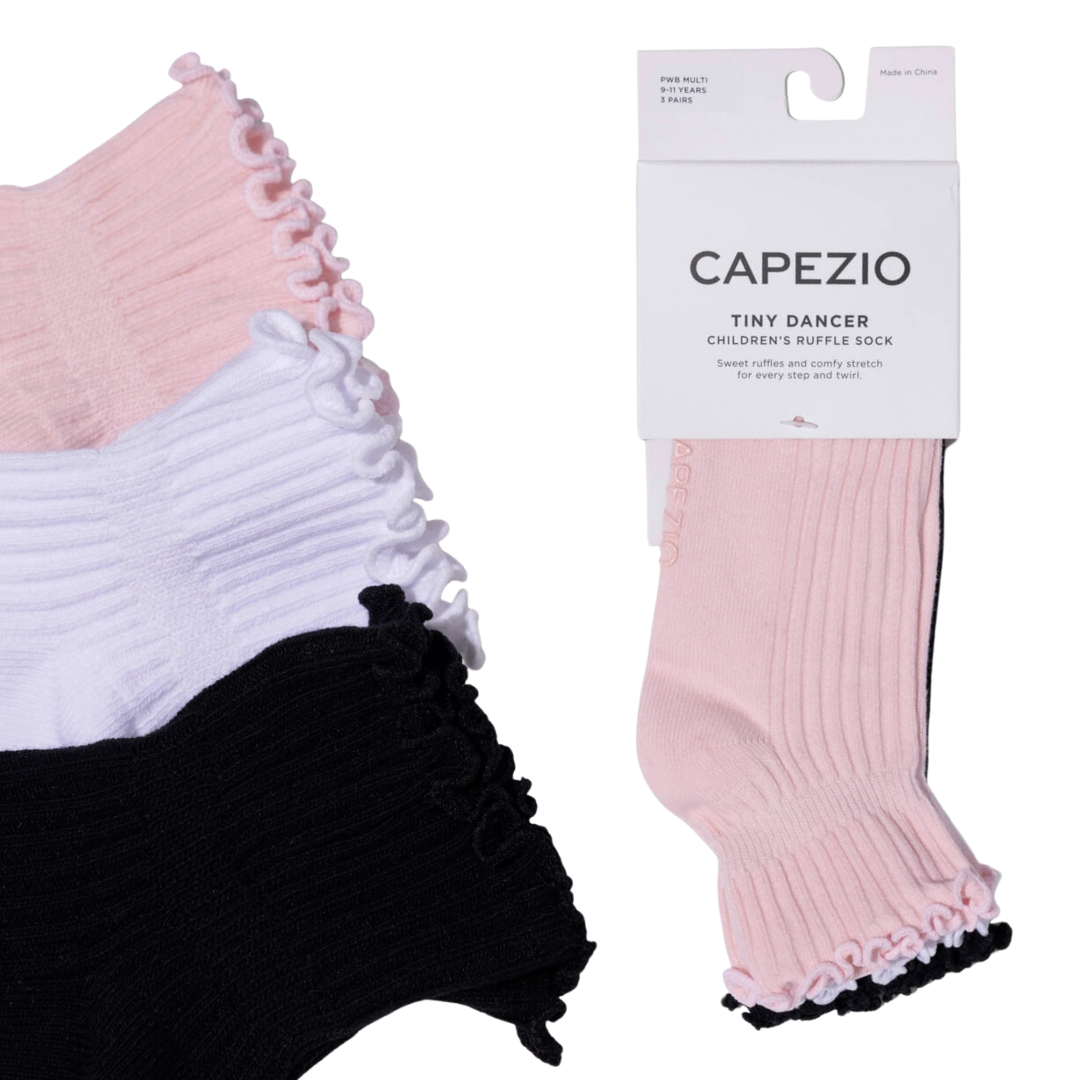 Capezio BG107C-Children's Scalloped Edge Sock (3-Pack)