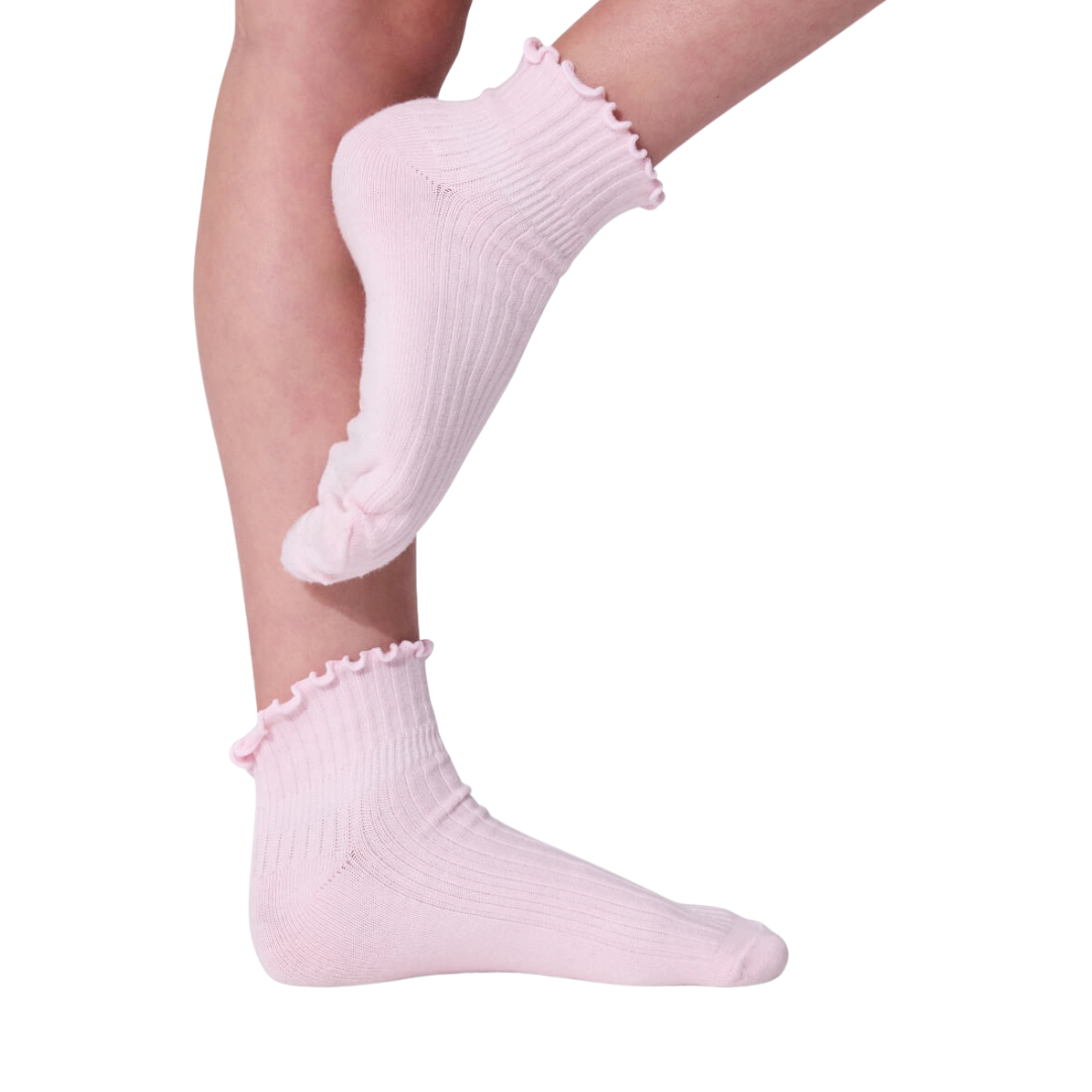 Capezio BG107C-Chaussettes Enfants à Bord Festonné (paquet de 3)