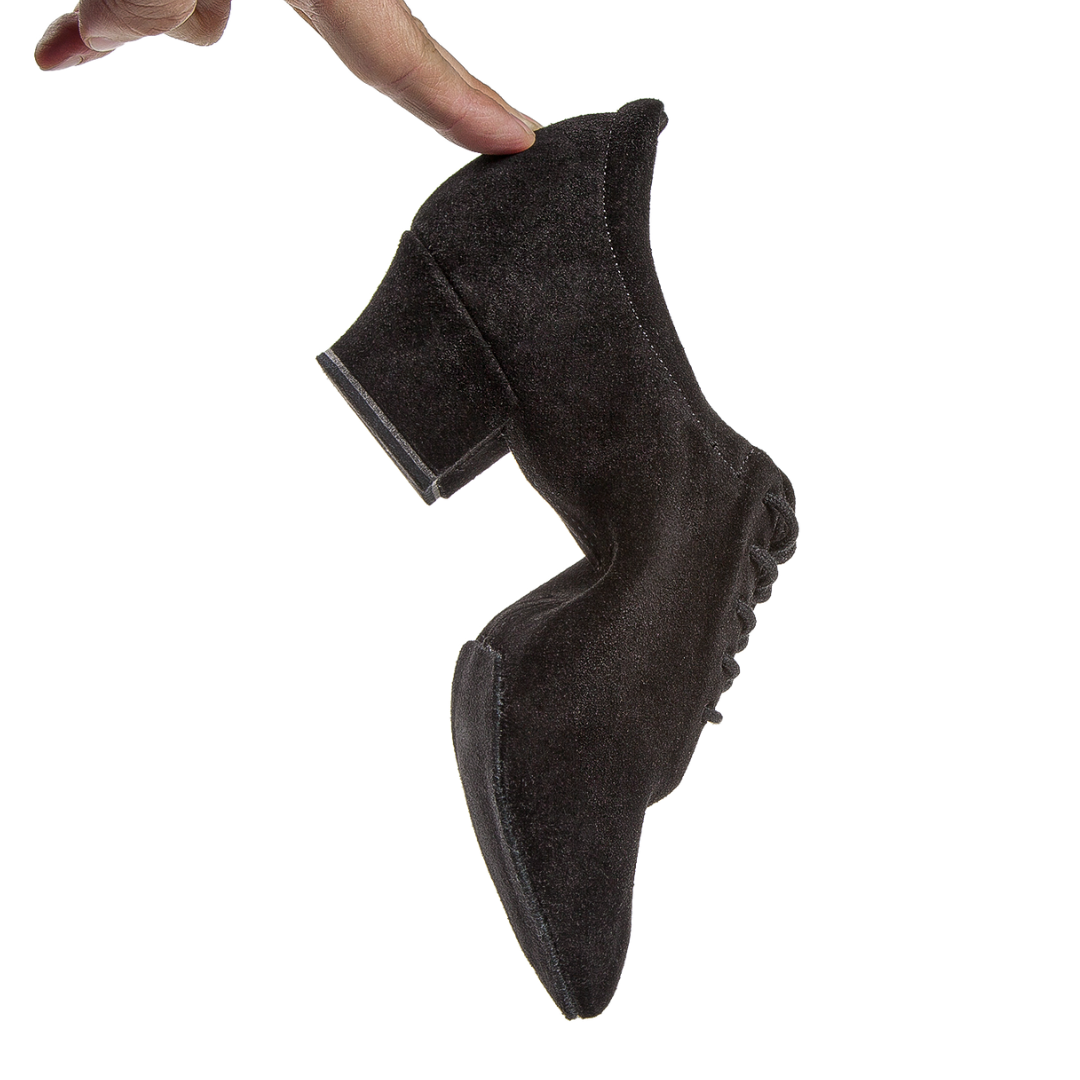 Diamant 189-234-001-Soulier de Danse1.5"Suede Semelle Fendue-SUEDE NOIR