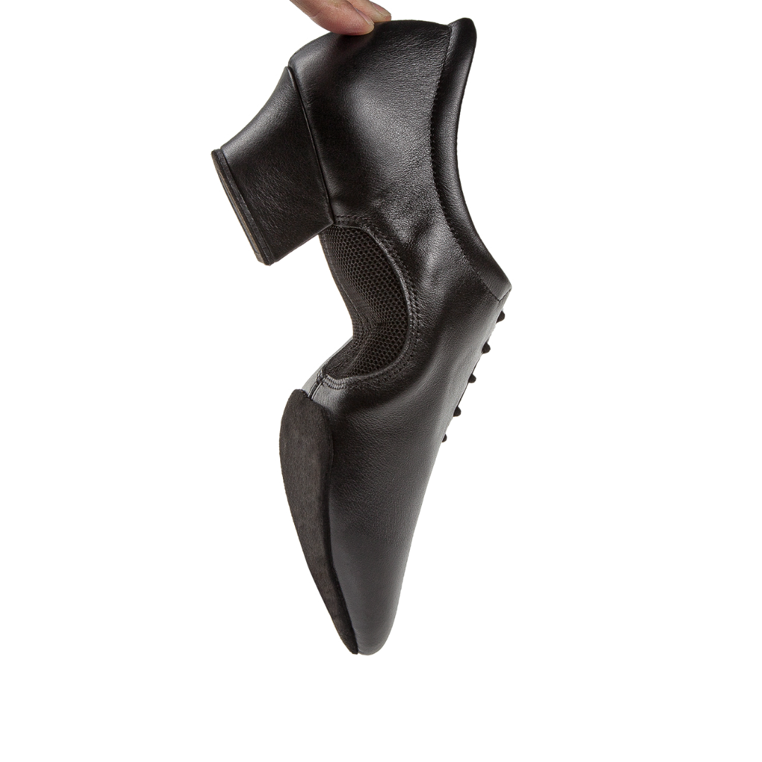 Diamant 163-224-592-Chaussures de Danse Homme 1.6 "Semelle de Suède Cuir/Mesh Noir