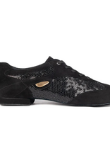 Portdance PD01-Chaussures de Danse 1/2" Semelle de Suede-NOIR