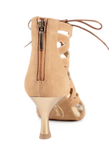 Portdance PD804 NET-Ballroom Shoes 2.2'' Suede Sole Nubuck-CAMEL