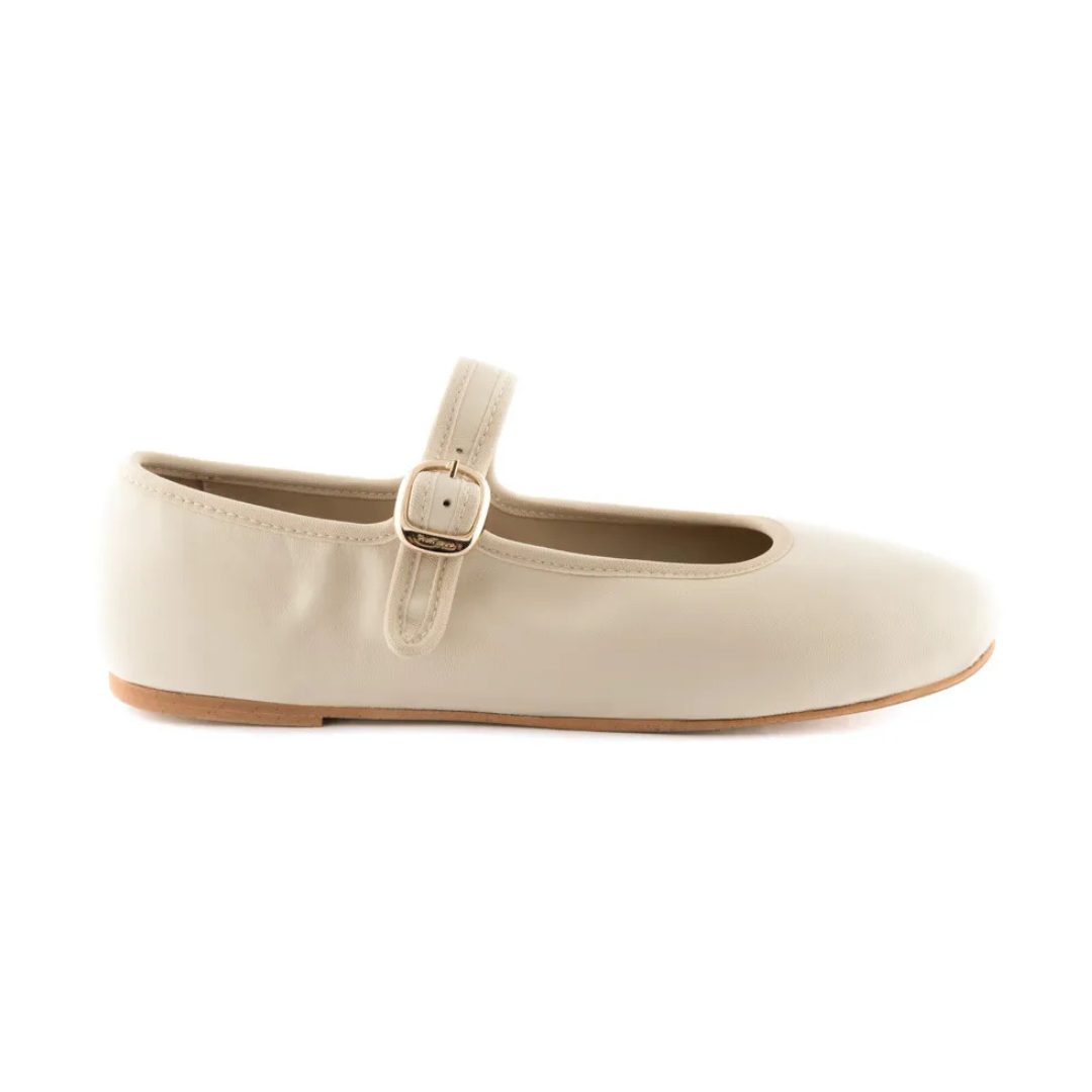 Portdance PD BALLERINA-Ballerines Intérieur et Extérieur Semelle Néolite Cuir-BEIGE
