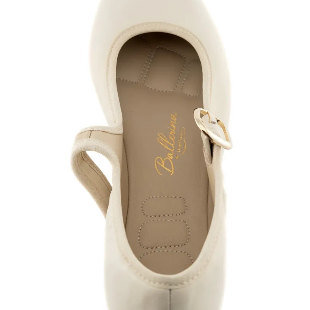 Portdance PD BALLERINA-Ballerines Intérieur et Extérieur Semelle Néolite Cuir-BEIGE