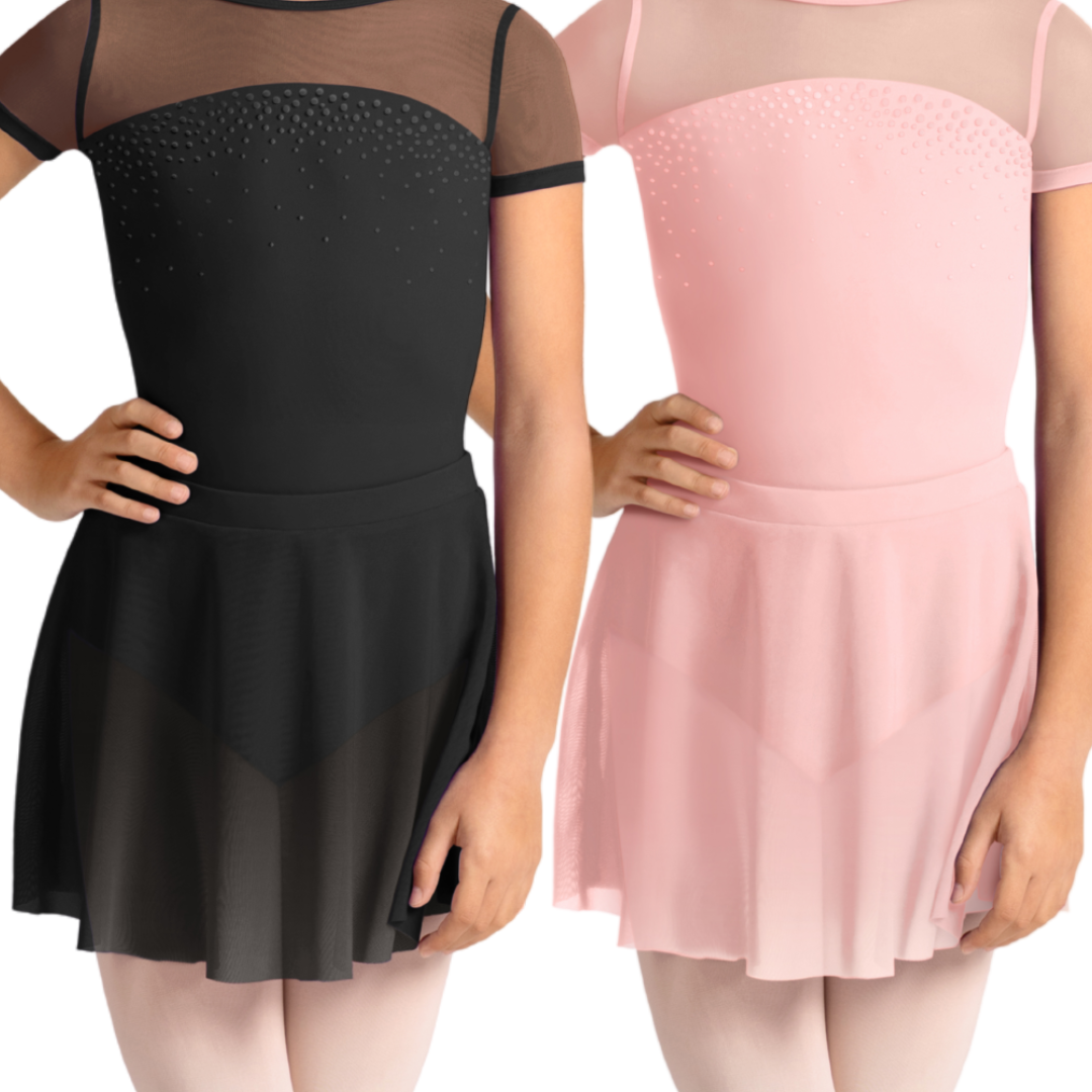 Mirella MS10004C-Mesh Pull On Skirt