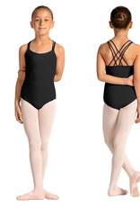 Mirella M50008C-Dot Accents Camisole Leotard-BLACK