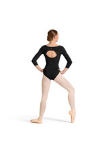 Mirella M30007L-3/4 Sleeve Top With Open Back-BLACK