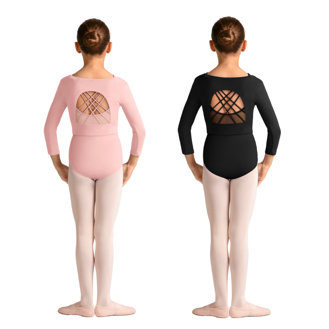 Mirella M3011C-3/4 Sleeve Top With Open Back