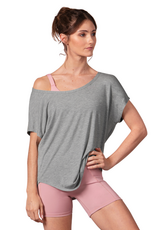 Bloch Z30023-Carmen T-shirt à Dos Ouvert - GRIS