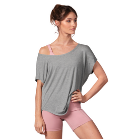 Bloch Z30023-Carmen T-Shirt With Open Back-GREY