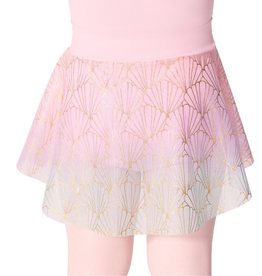Capezio F12585C-Jupe Enfant à Enfiler Motif Étoile de Mer - ROSE