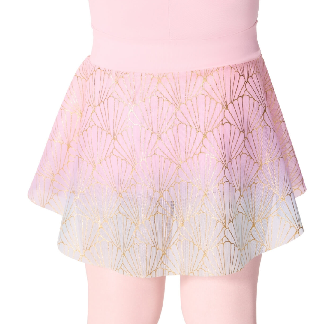 Capezio F12585C-Jupe Enfant à Enfiler Motif Étoile de Mer - ROSE
