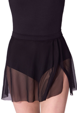 Capezio F12605W-Pull On Mesh Skirt-BLACK