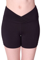 Capezio F12606W-High-Waisted Shorts-BLACK