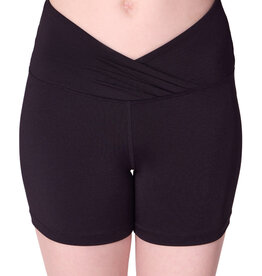 Capezio F12606W-High-Waisted Shorts-BLACK