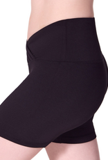 Capezio F12606W-High-Waisted Shorts-BLACK