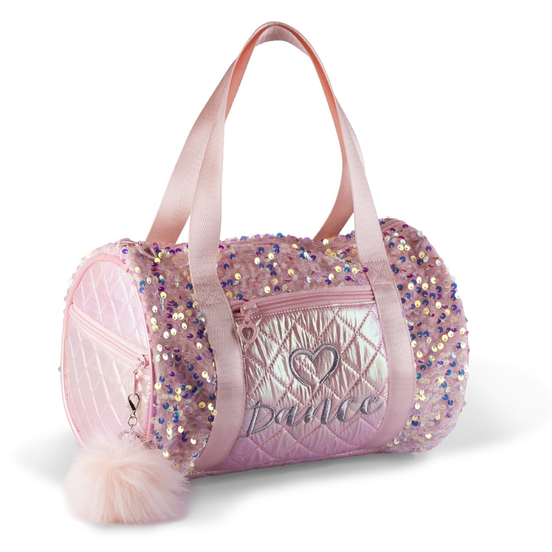 Danshuz B26520PNK-Sac de Danse Matelassé et Pailleté
