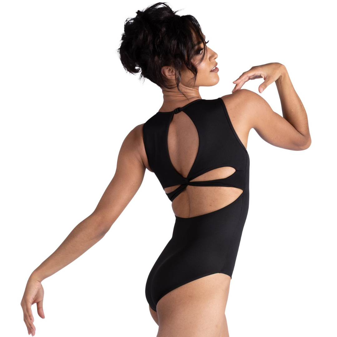 Danshuz 26121A-Leotard à Dos Torsadé