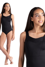 Danshuz 26115A-Leotard Débardeur Empiècement plissé au Devant