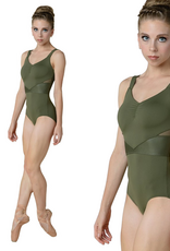 Danshuz 22115A-Camisole Ribbed Insert Leotard
