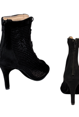 Merlet ROXY-1111-001-Ballroom Shoe 3" Stiletto Suede Sole Synthetic Velvet Blalck