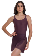 SoDanca BY79-Cira Mesh Skirt-CHOCOLATE