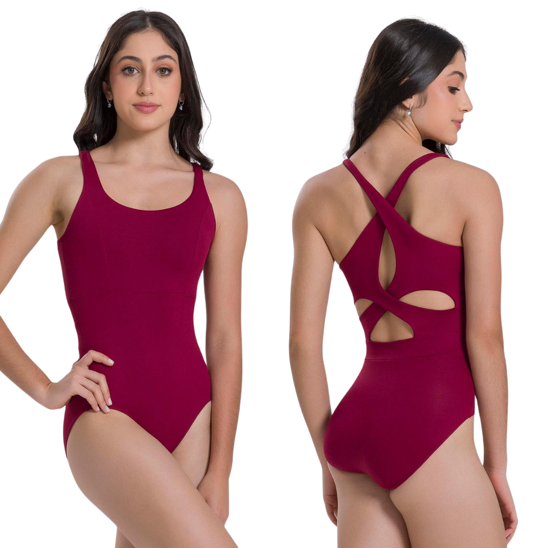 SoDanca BY72-Val Leotard Bretelle Larges Dos Ouvert
