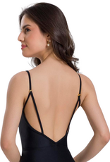 SoDanca BY74-Laila Sweetheart Neckline Open Back Leotard-BLACK