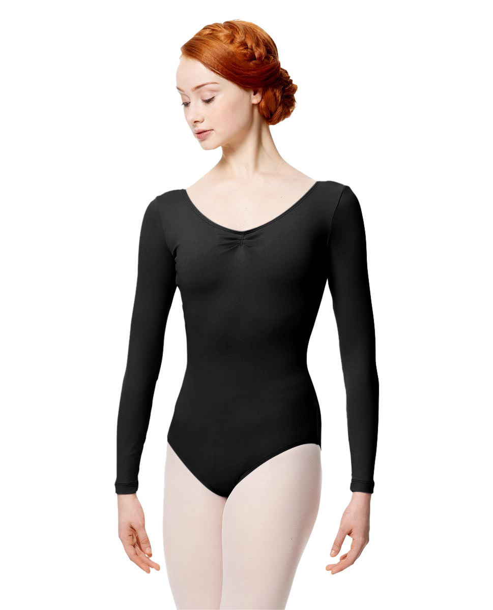 Lulli Dancewear LUB279-Leotard Pince Devant et Dos à Manches Longues