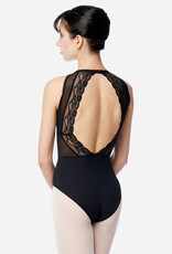 Lulli Dancewear LUF679-Freya Leotard Col Montant Dos Dentelle et Mesh