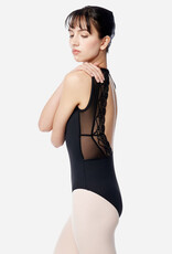 Lulli Dancewear LUF679-Freya Leotard Col Montant Dos Dentelle et Mesh