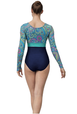 Mondor 47811-FL-Pop Bloom Long Sleeve Gym Leotard