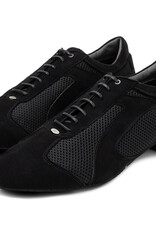 Portdance PD Victor Da Silva-Chaussure de Danse Talon 3/4"Semelle Suède Noir Nubuck/Mesh