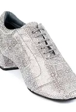 Portdance PD Saudade-Chaussure de Danse Talon Cubain 1.5''Semelle Suede Cuir Mosaïque