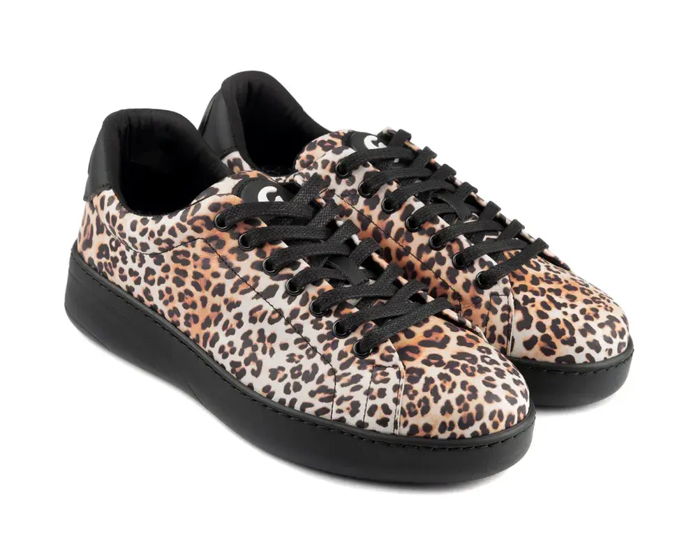 Portdance PD GR Bali-Sneaker de Danse Spin Point LEOPARD