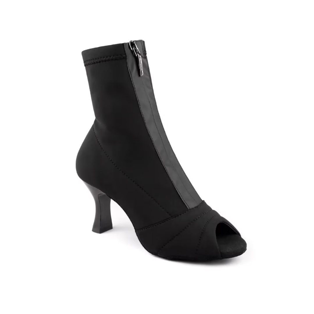 Portdance PD Rita-Chaussure de Danse 2.5" Semelle de Suede Lycra Noir