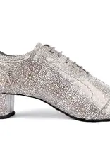 Portdance PD Saudade-Chaussure de Danse Talon Cubain 1.5''Semelle Suede Cuir Mosaïque