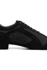 Portdance PD Victor Da Silva-Chaussure de Danse Talon 3/4"Semelle Suède Noir Nubuck/Mesh