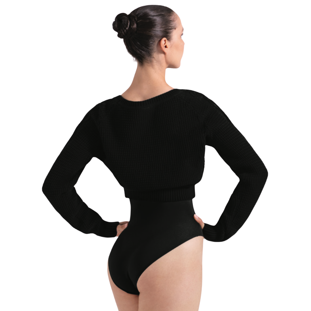 Bloch Z30042-Chandail Court en Maille Torsadée Delilah à Encolure Bateau