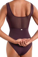 Mirella M50010LM-Leotard Débardeur en Maille Brodée à Fleurs