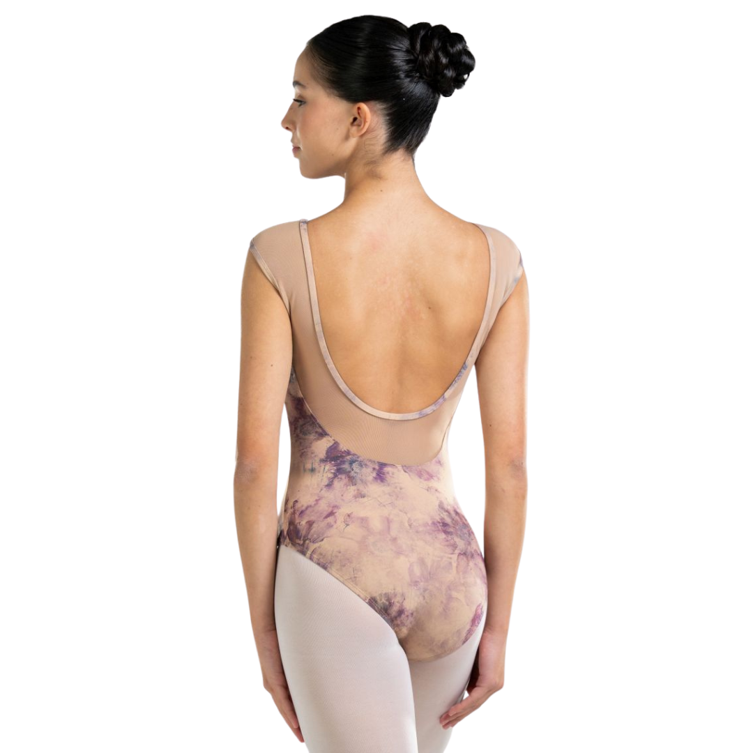 Lulli Dancewear LUB962HZ-Leotard Emely à Manches Courtes Haze Charm