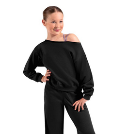 Mirella M30022C-Sweatshirt à Épaules Dénudées NOIR