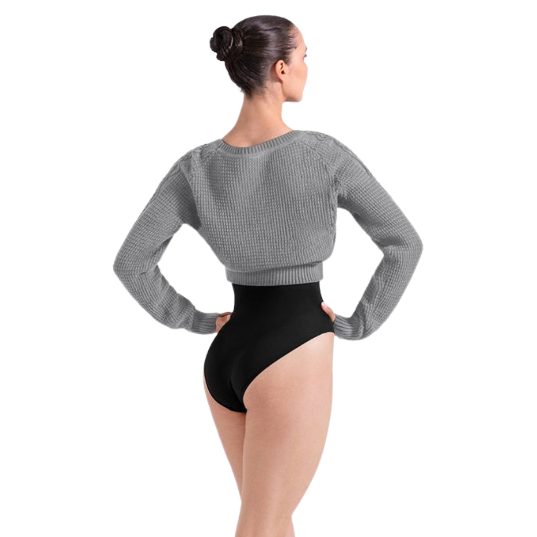 Bloch Z30042-Chandail Court en Maille Torsadée Delilah à Encolure Bateau