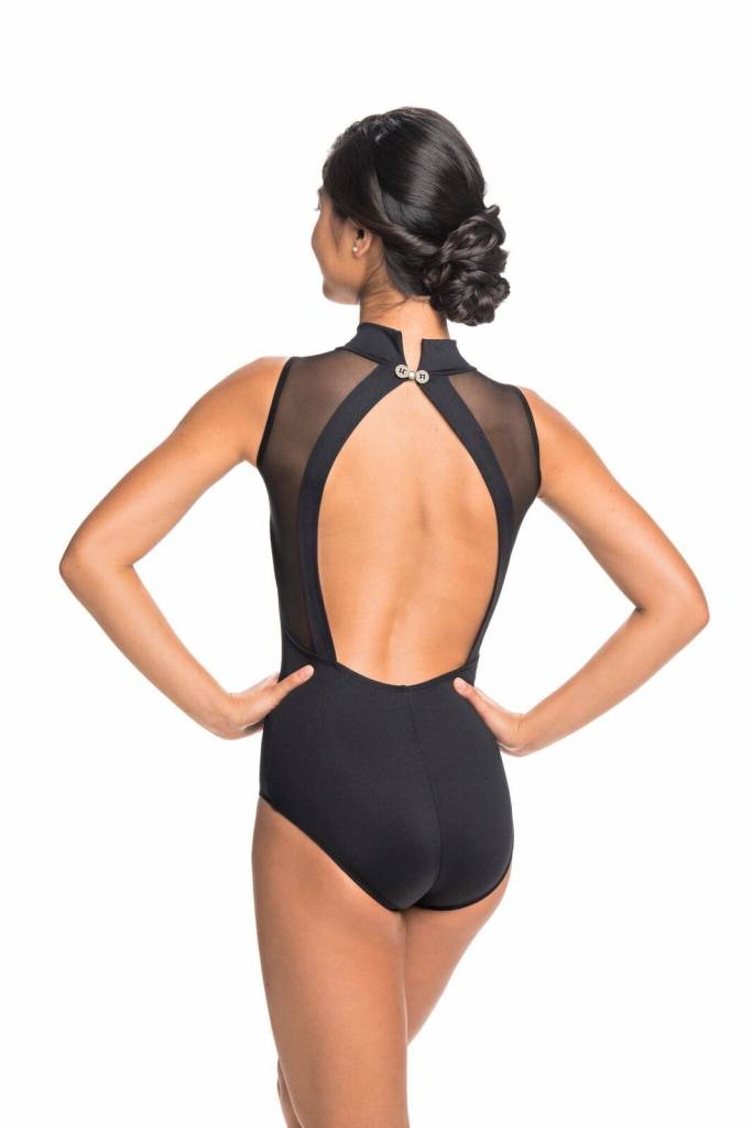 AinslieWear 125ME-Angelina Open Back With Mesh Leotard