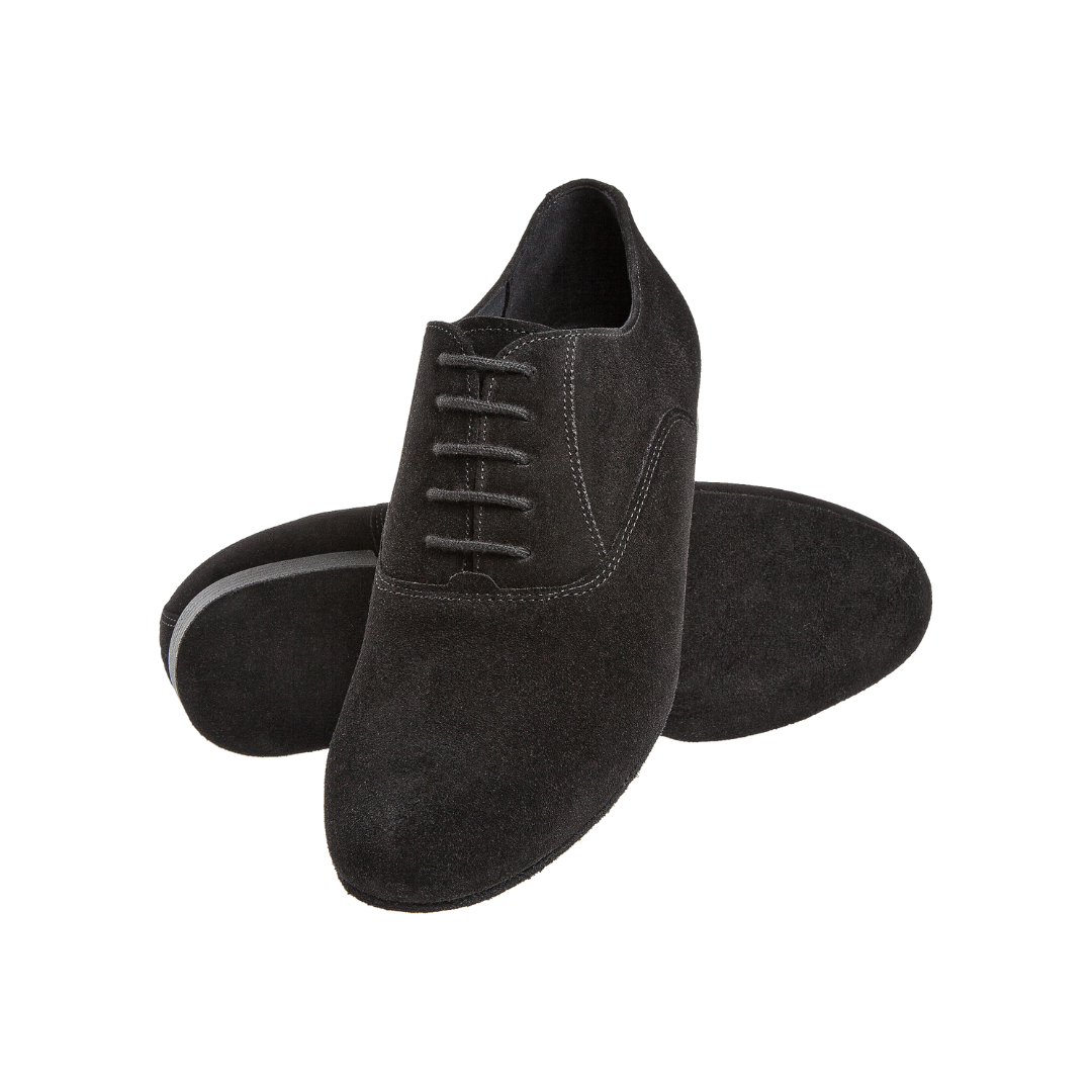 Diamant 180-025-001-Men Ballroom Shoes 1'' Suede Sole- Suede Leather-BLACK