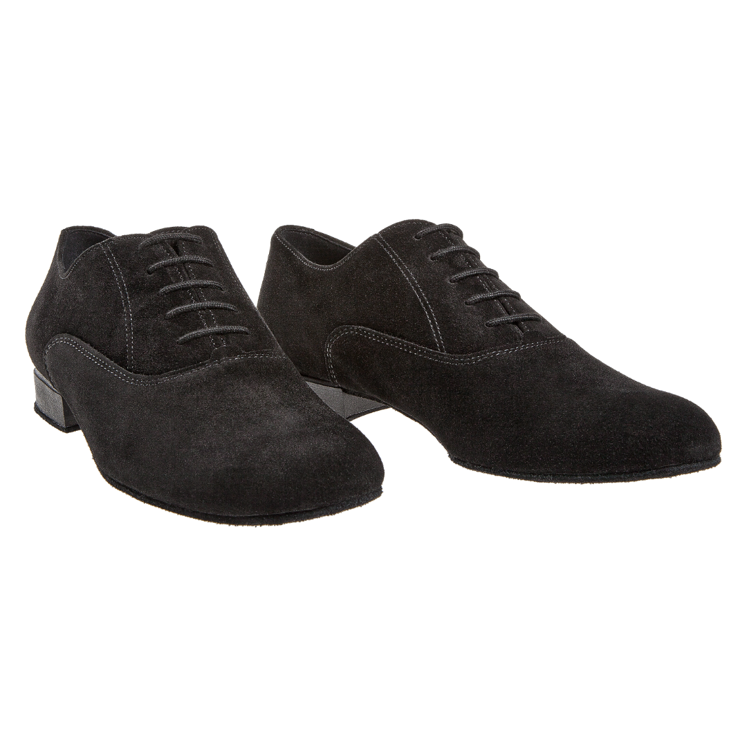 Diamant 180-025-001-Chaussures de Danse Homme 1"Semelle de Cuir Suède-NOIR