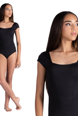 Danshuz 26107A-Anyah Leotard Corset et Encolure Carrée-NOIR