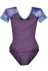 AK Dancewear CHLOE-Short Sleeve Leotard in Allure · Sunset